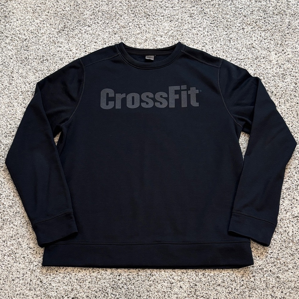 Nobull Men's Black Crewneck Sweater, size large